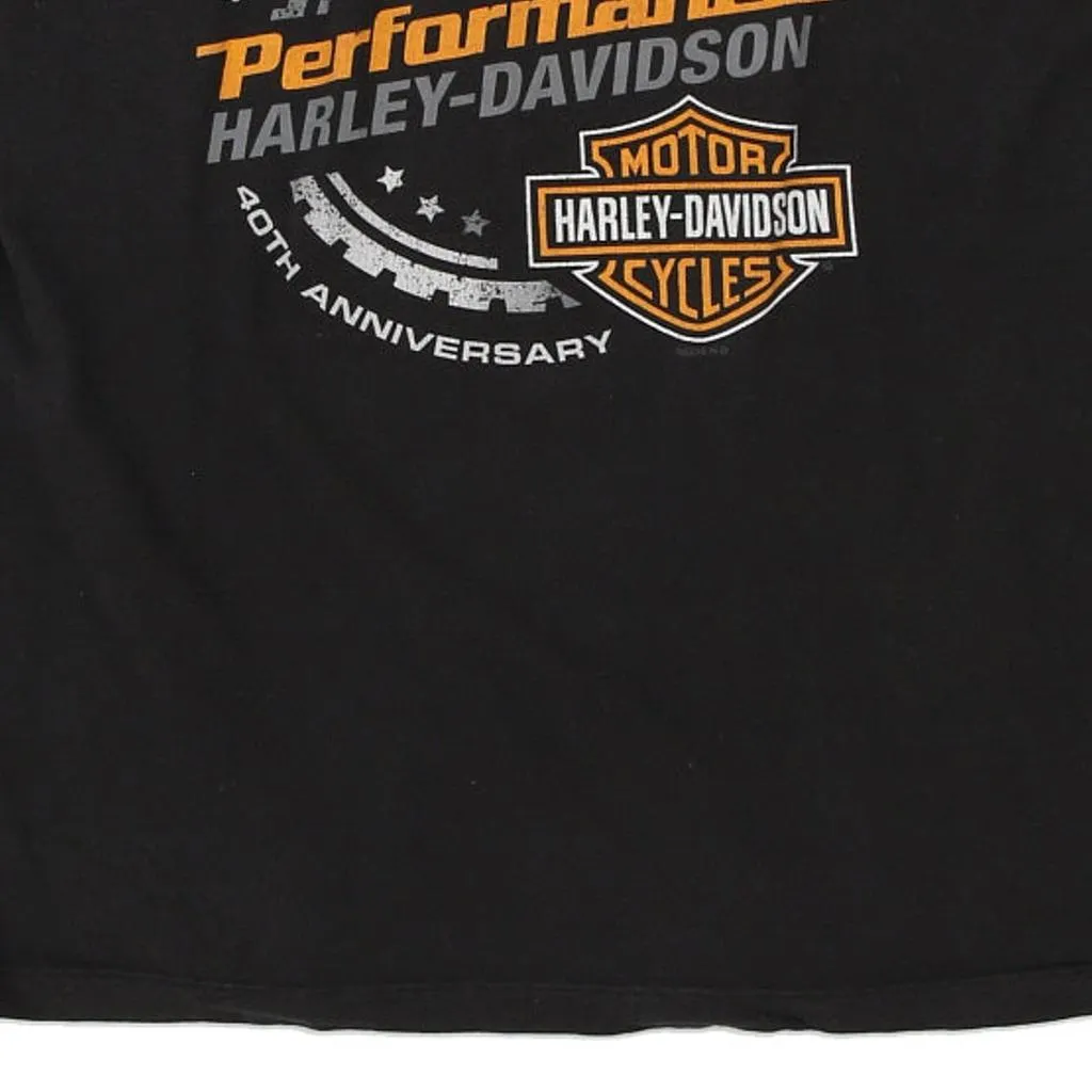 Syracuse New York Harley Davidson Graphic Vest - Medium Black Cotton