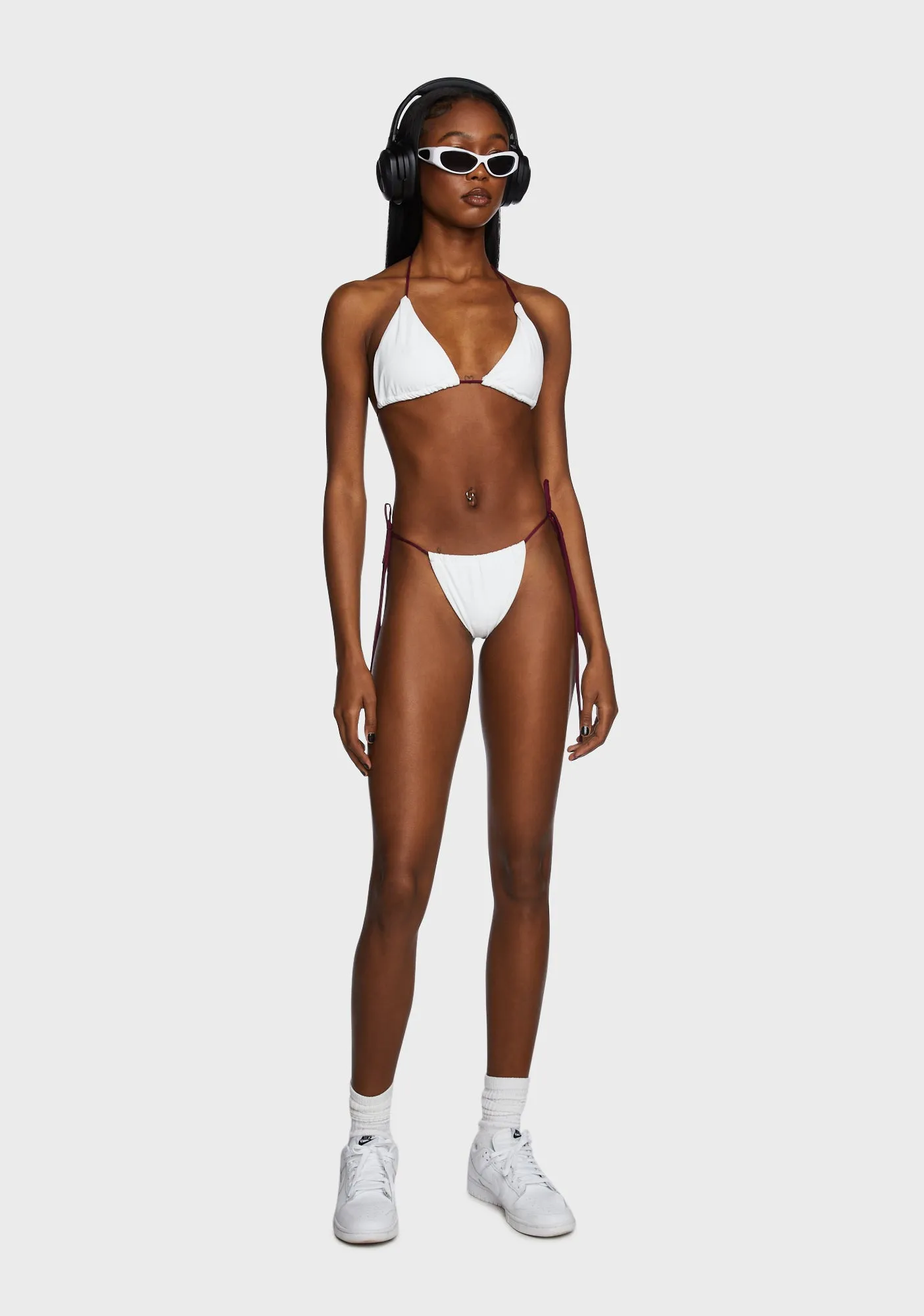 Tahiti Sunrise Bikini Set - White/Brown-