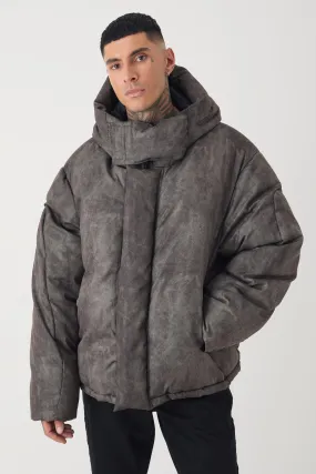 Tall Oversized Extreme Padded Fit Puffer Jacket In Grey