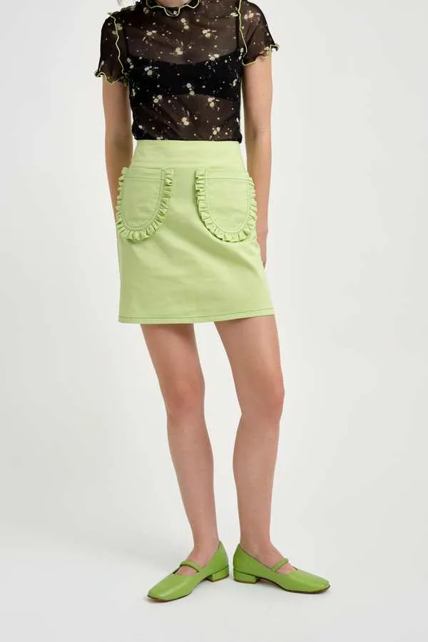 Tate Skirt - Green Twill