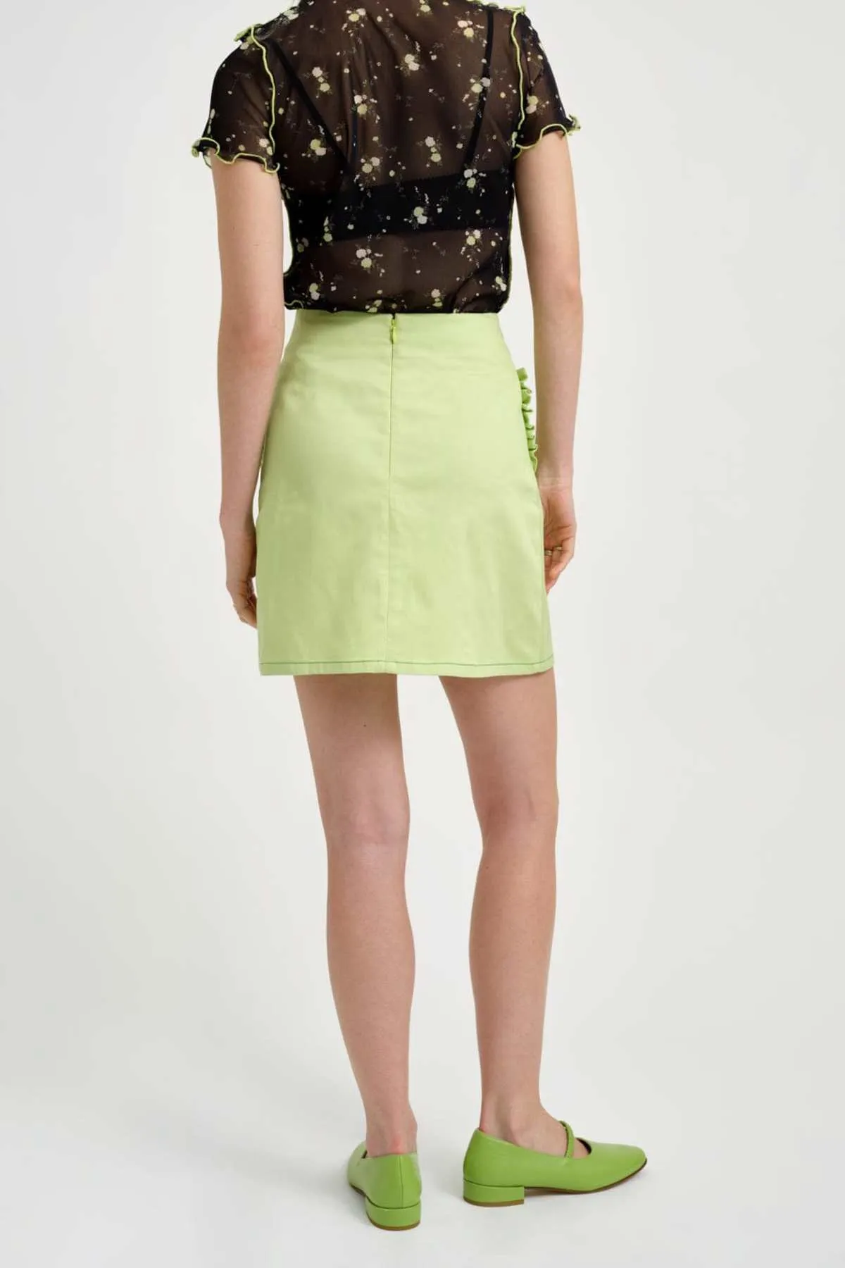 Tate Skirt - Green Twill