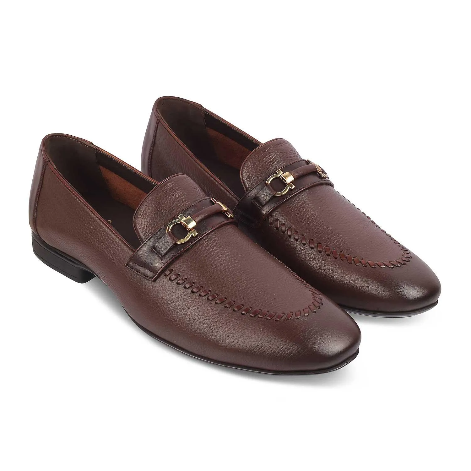 The Bologna Brown Men's Leather Loafers Tresmode