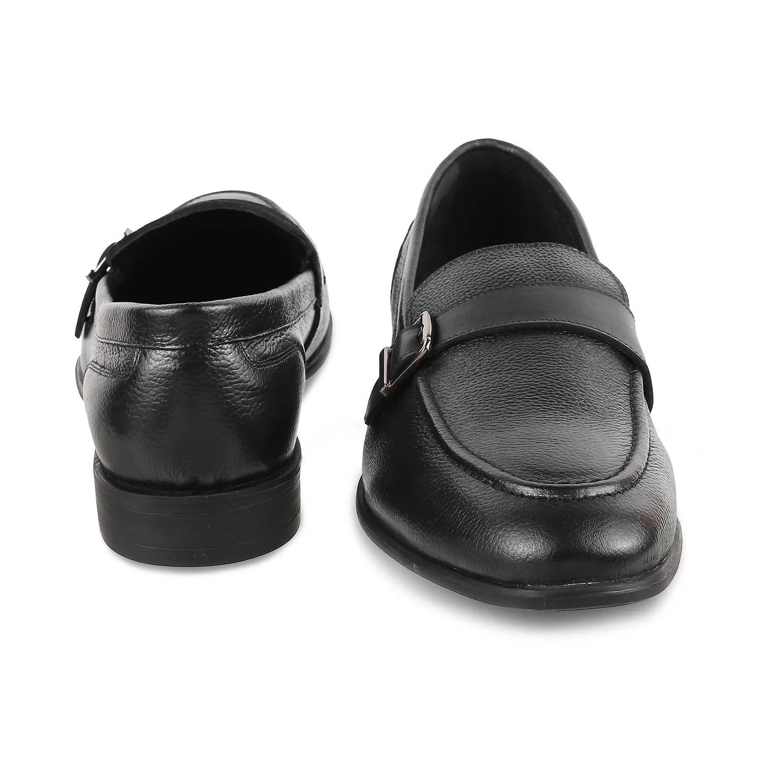 The Heiden Black Men's Leather Loafers Tresmode