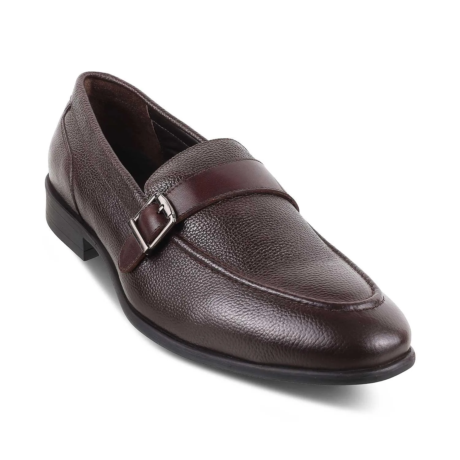 The Heiden Brown Men's Leather Loafers Tresmode