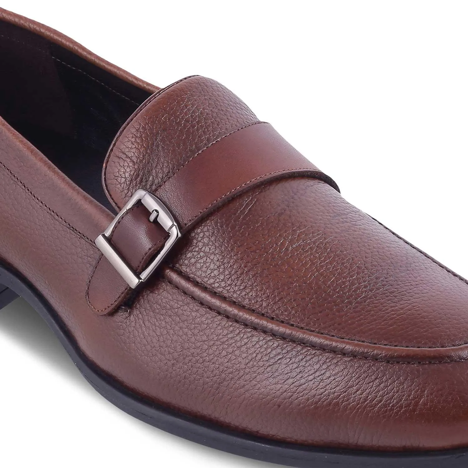 The Heiden Tan Men's Leather Loafers Tresmode