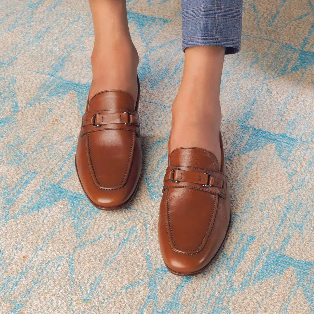 The Magno Tan Men's Handcrafted Leather Loafers Tresmode