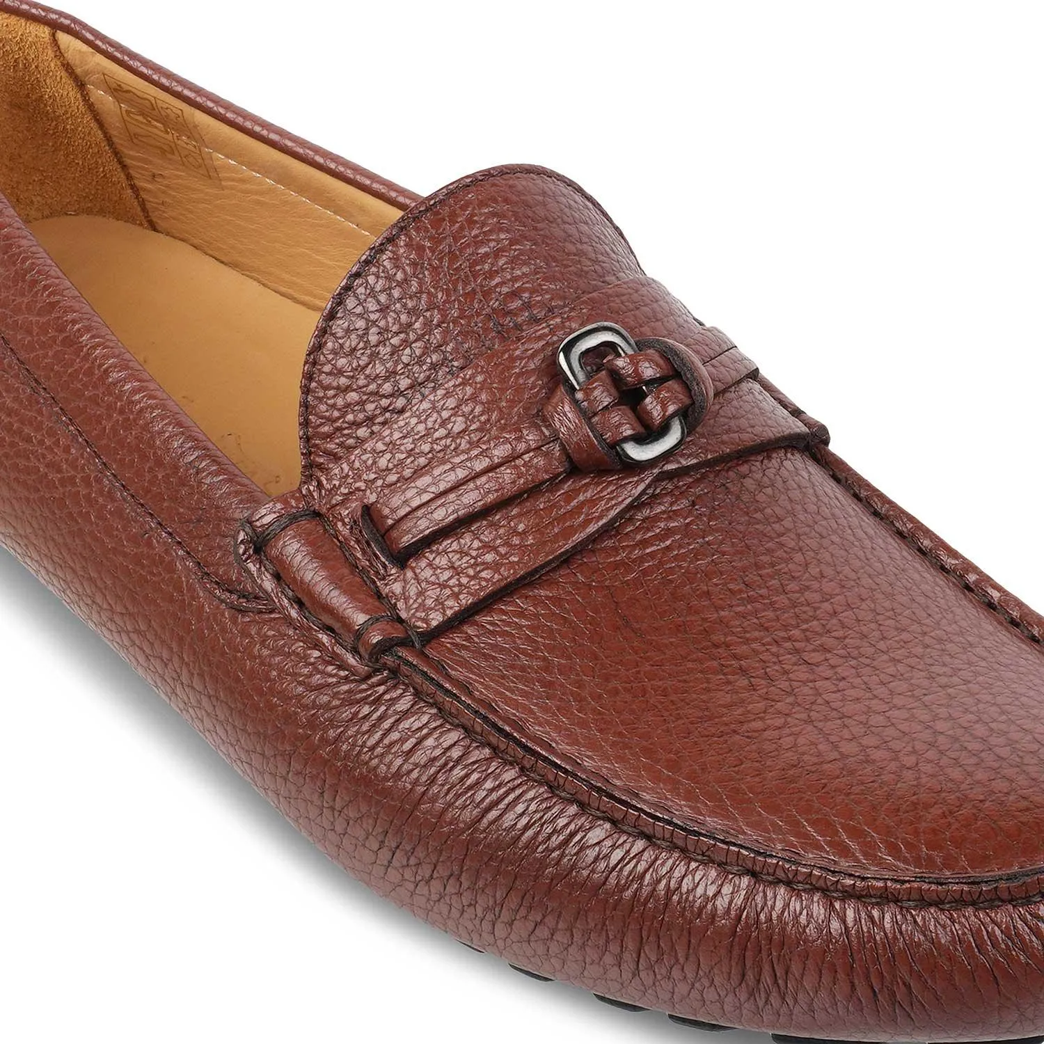 The Maiorico Brown Men's Handcrafted Leather Driving Loafers Tresmode