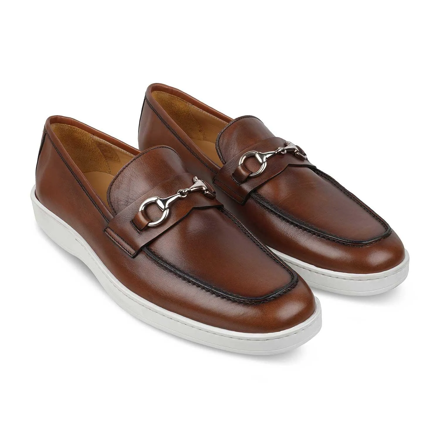 The Mamante Tan Men's Handcrafted Leather Loafers Tresmode