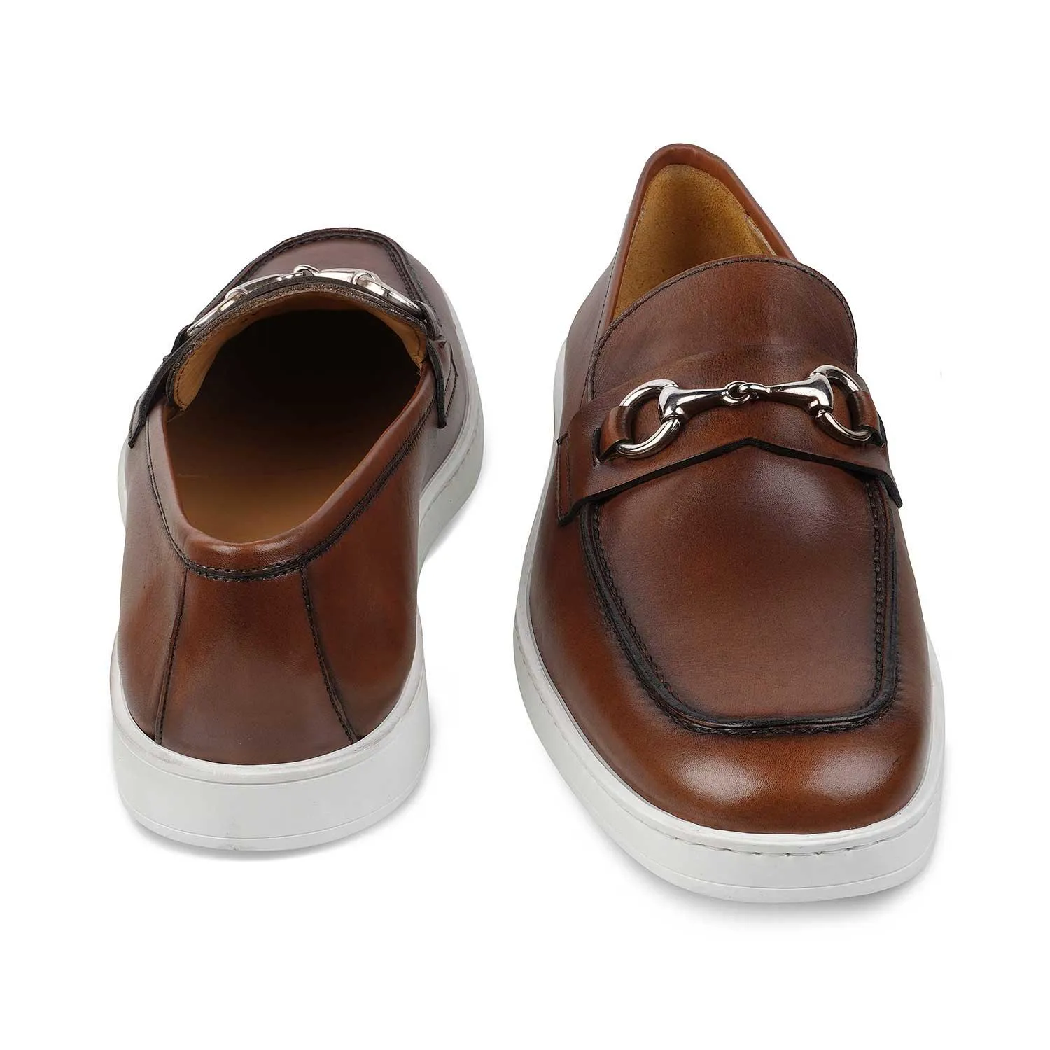 The Mamante Tan Men's Handcrafted Leather Loafers Tresmode