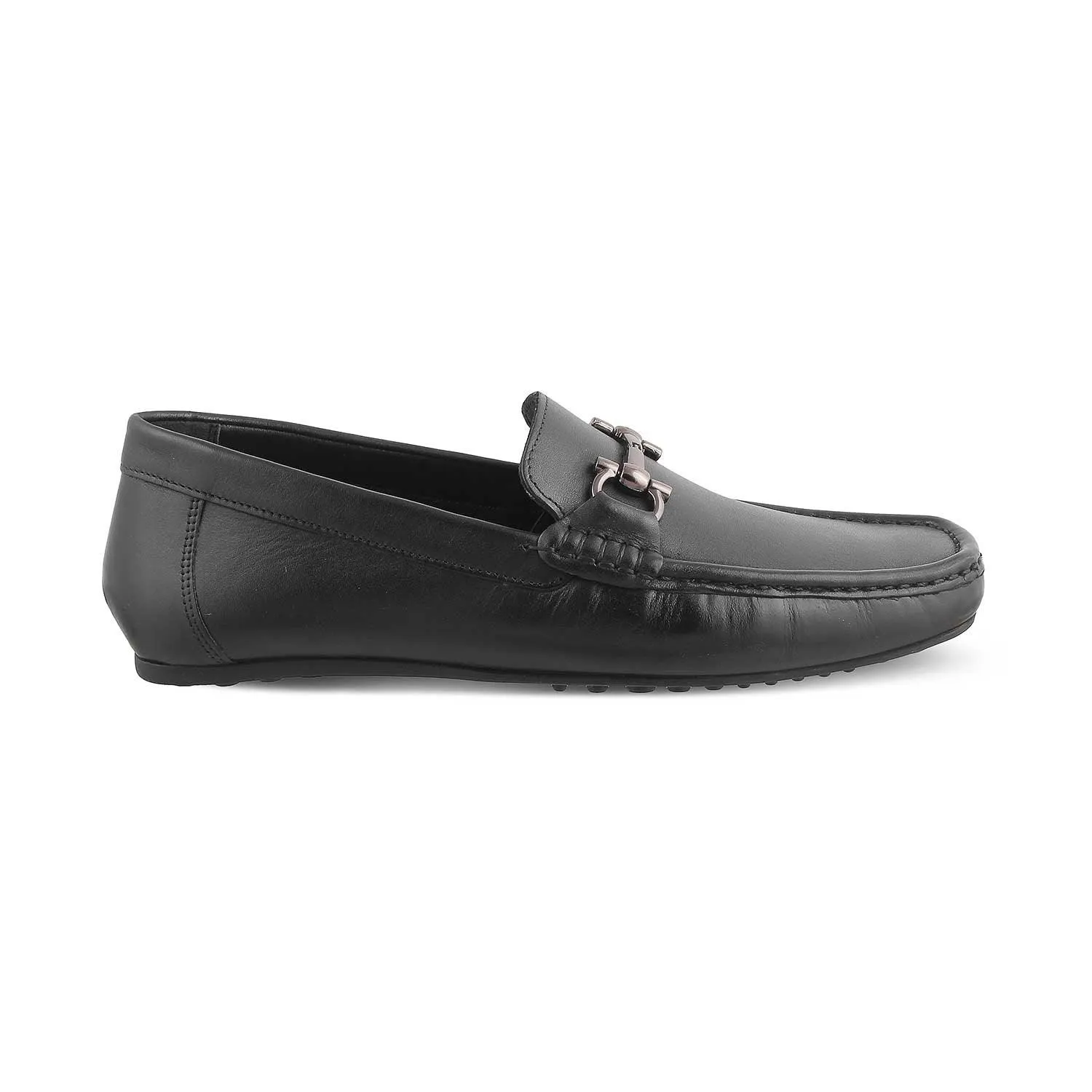 The Milane Black Men's Leather Loafers Tresmode