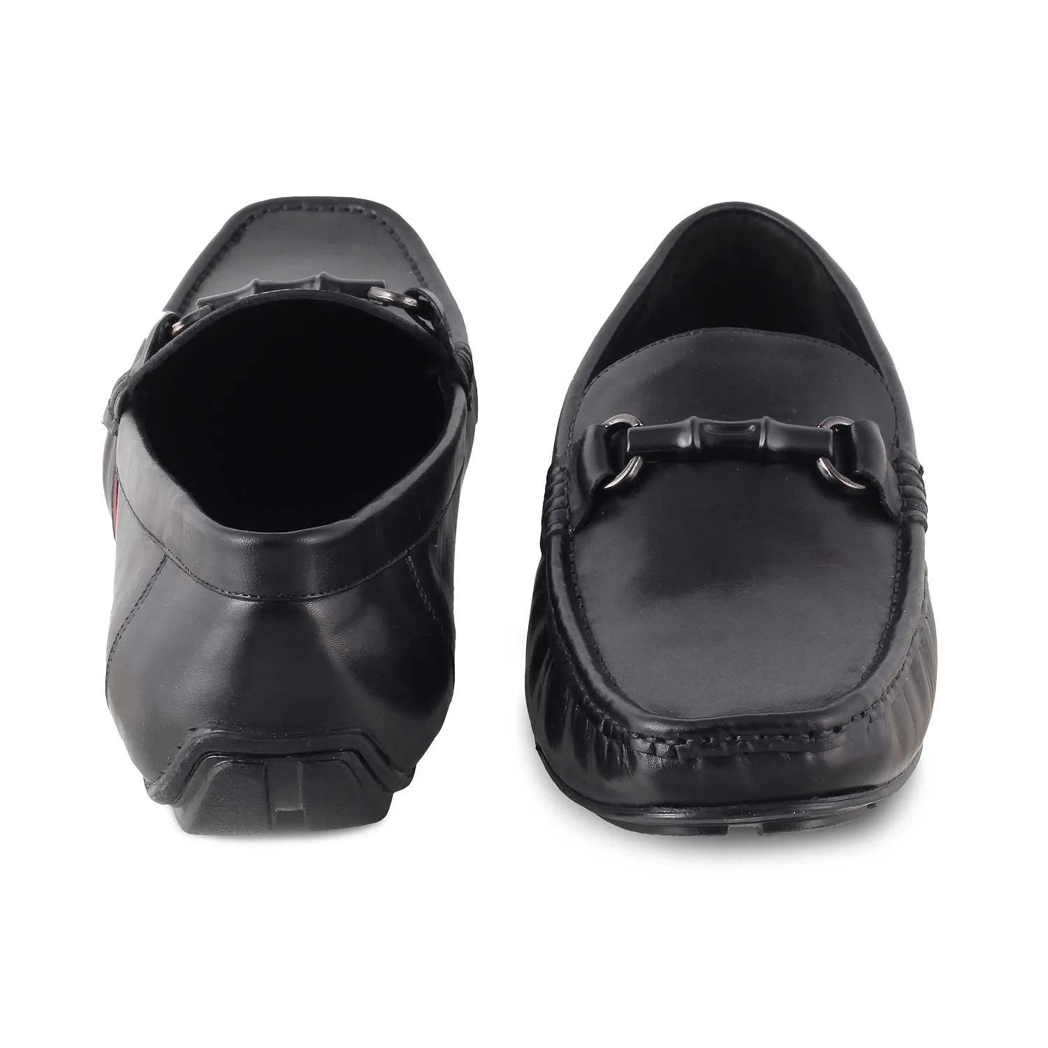 The Monacoa Black Men's Handcrafted Leather Driving Loafers Tresmode