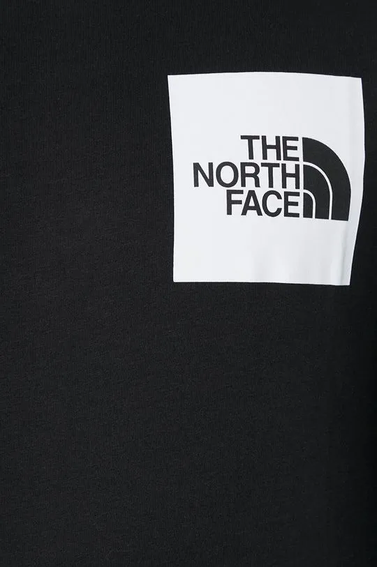 The North Face cotton longsleeve top M L/S Fine Tee black color NF0A87NCJK31