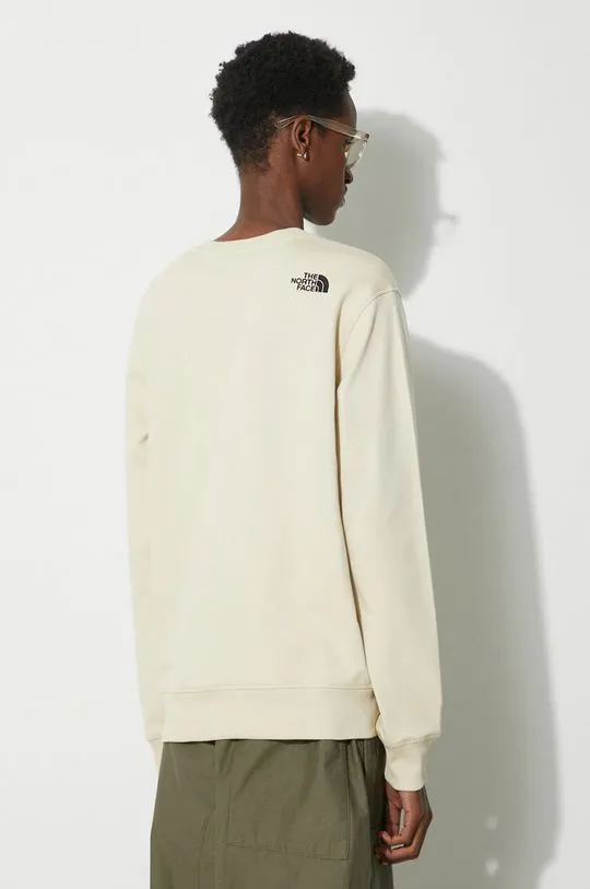 The North Face cotton sweatshirt M Drew Peak Crew Light men's beige color NF0A4T1E3X41