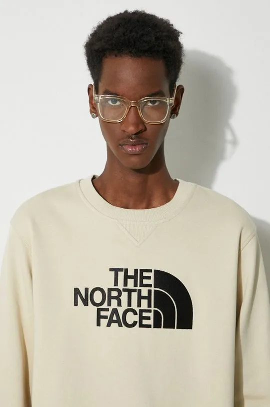 The North Face cotton sweatshirt M Drew Peak Crew Light men's beige color NF0A4T1E3X41