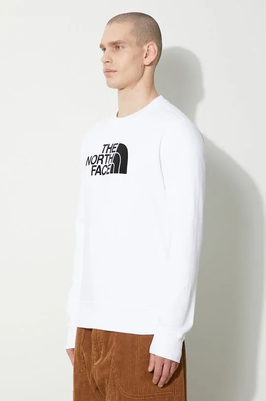 The North Face cotton sweatshirt M Drew Peak Crew men's white color NF0A4SVRLA91