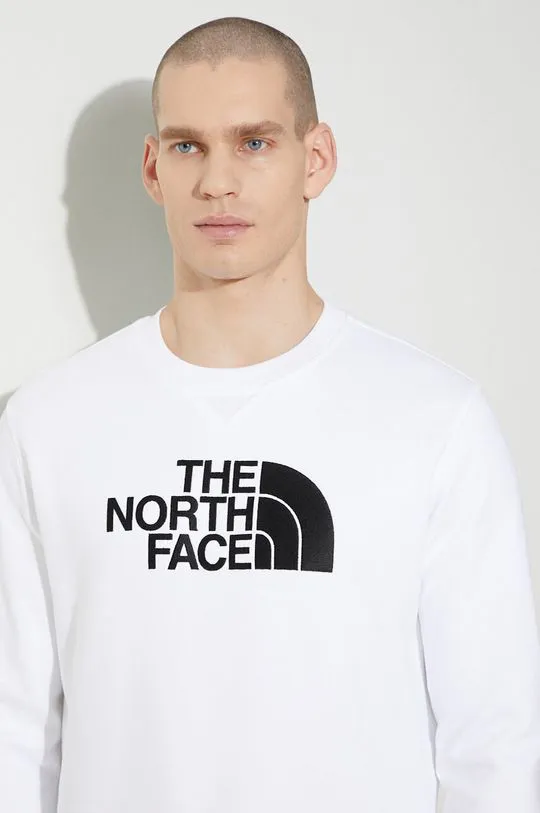 The North Face cotton sweatshirt M Drew Peak Crew men's white color NF0A4SVRLA91