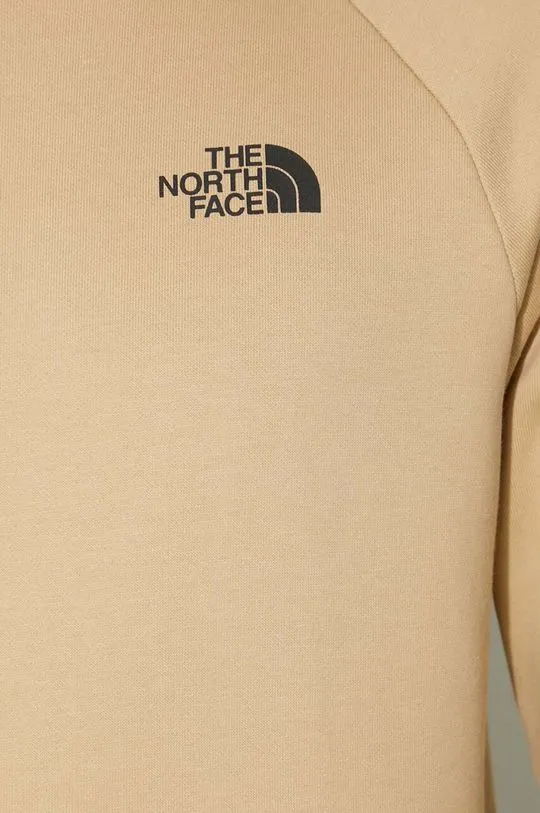 The North Face cotton sweatshirt M Raglan Redbox Crew men's beige color NF0A4SZ9QV21