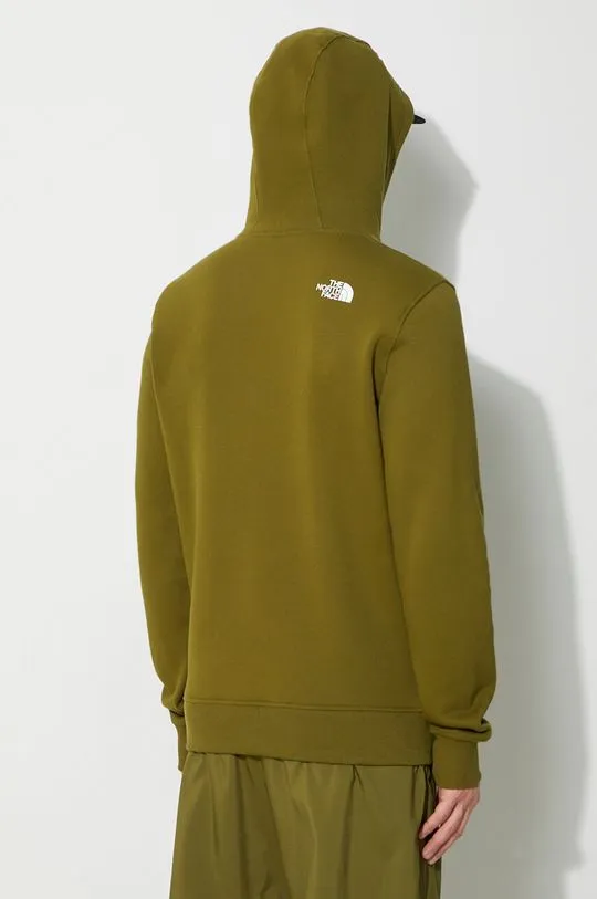 The North Face cotton sweatshirt M Simple Dome Hoodie men's green color NF0A7X1JPIB1