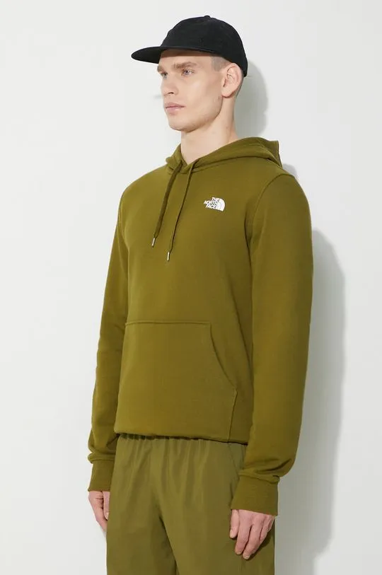 The North Face cotton sweatshirt M Simple Dome Hoodie men's green color NF0A7X1JPIB1