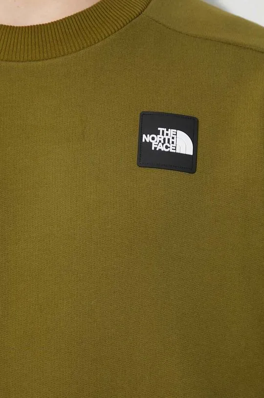 The North Face cotton sweatshirt U The 489 Crew men's green color NF0A87D8PIB1