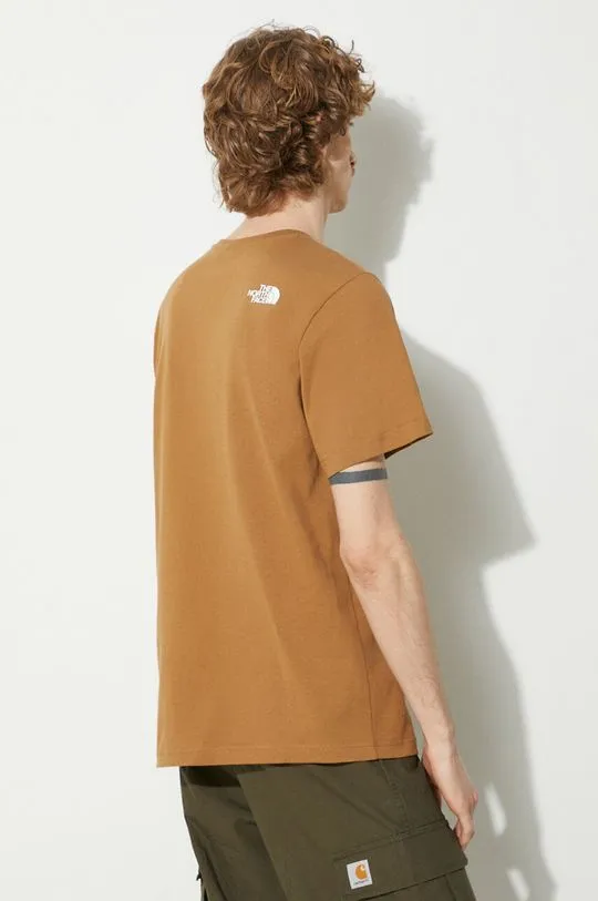 The North Face cotton t-shirt M Berkeley California Pocket S/S Tee men’s brown color NF0A87U21731