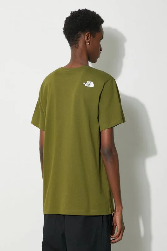 The North Face cotton t-shirt M Berkeley California Pocket S/S Tee men’s green color NF0A87U2PIB1