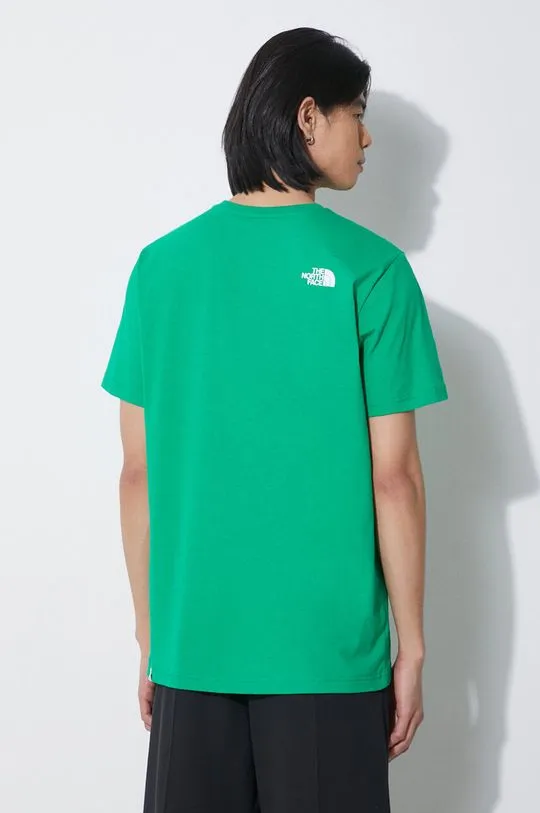 The North Face cotton t-shirt M Berkeley California S/S Tee men’s green color with a print NF0A87U5PO81