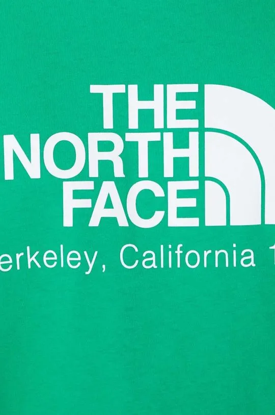 The North Face cotton t-shirt M Berkeley California S/S Tee men’s green color with a print NF0A87U5PO81