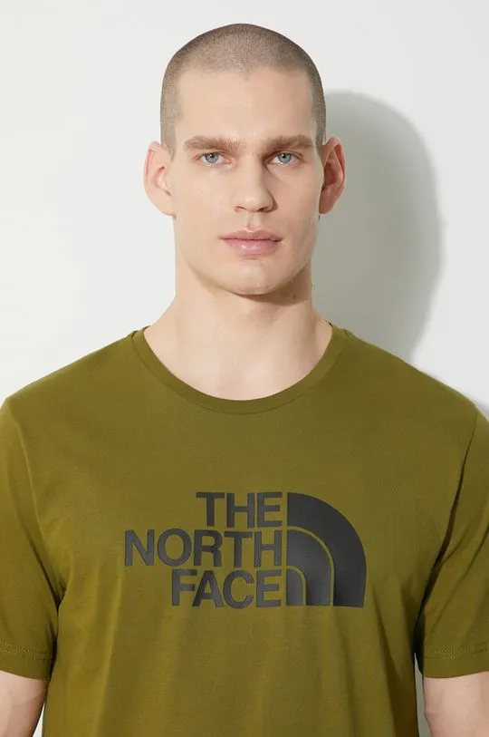 The North Face cotton t-shirt M S/S Easy Tee men’s green color NF0A87N5PIB1