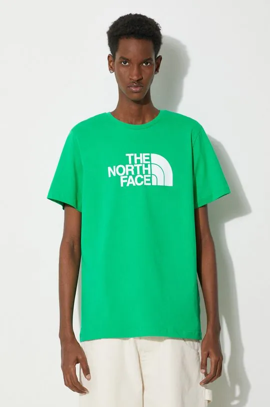 The North Face cotton t-shirt M S/S Easy Tee men’s green color NF0A87N5PO81