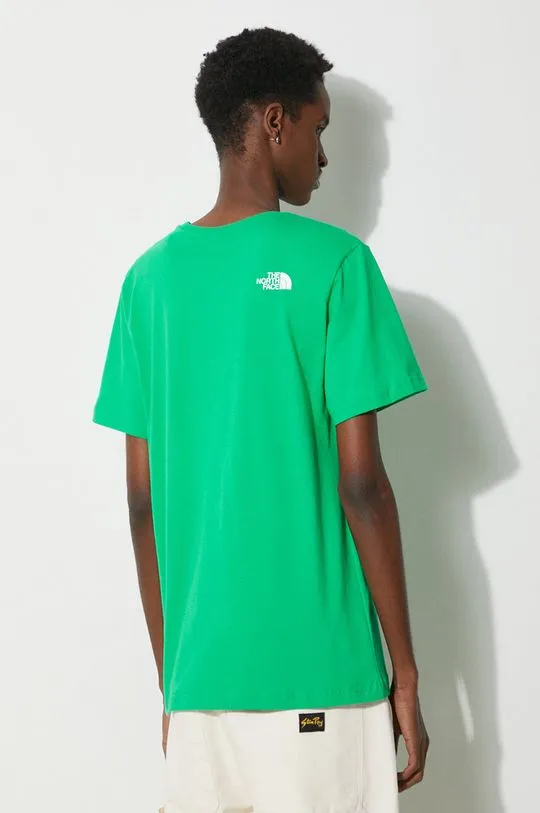 The North Face cotton t-shirt M S/S Easy Tee men’s green color NF0A87N5PO81