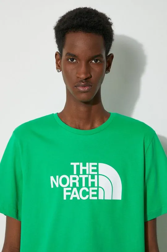 The North Face cotton t-shirt M S/S Easy Tee men’s green color NF0A87N5PO81