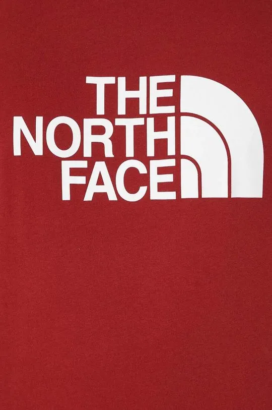 The North Face cotton t-shirt M S/S Easy Tee men’s maroon color with a print NF0A87N5POJ1