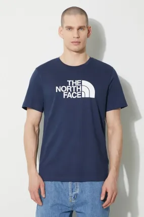 The North Face cotton t-shirt M S/S Easy Tee men’s navy blue color NF0A87N58K21