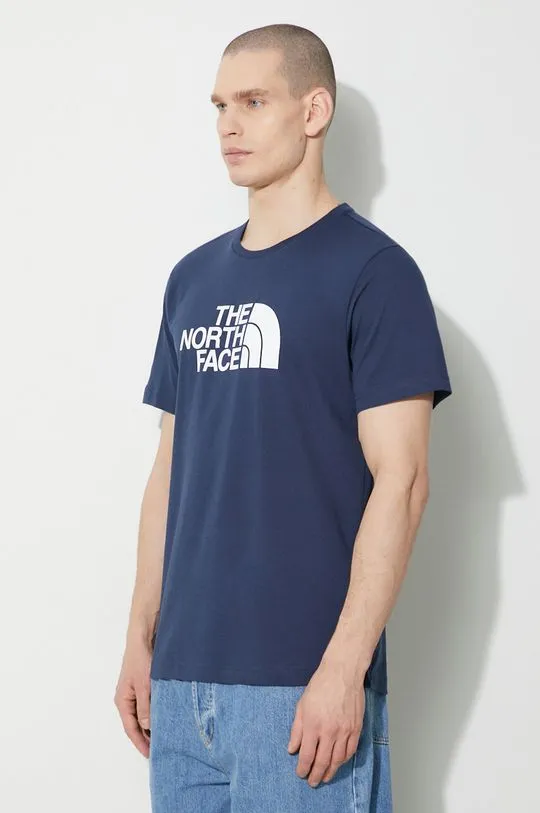 The North Face cotton t-shirt M S/S Easy Tee men’s navy blue color NF0A87N58K21