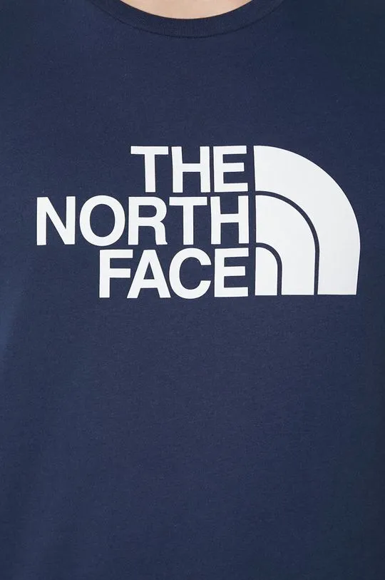 The North Face cotton t-shirt M S/S Easy Tee men’s navy blue color NF0A87N58K21