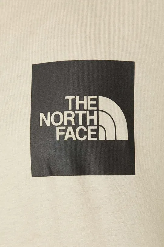 The North Face cotton t-shirt M S/S Fine Tee men’s beige color with a print NF0A87ND3X41