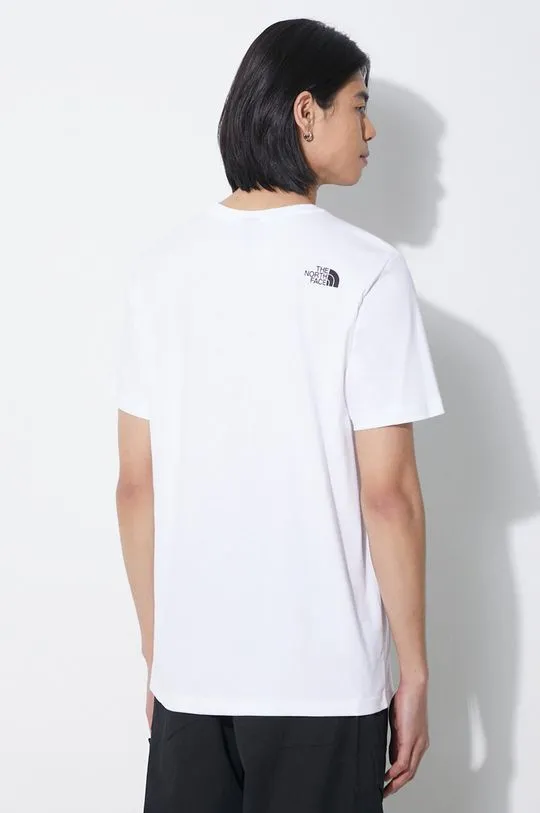 The North Face cotton t-shirt M S/S Fine Tee men’s white color with a print NF0A87NDFN41