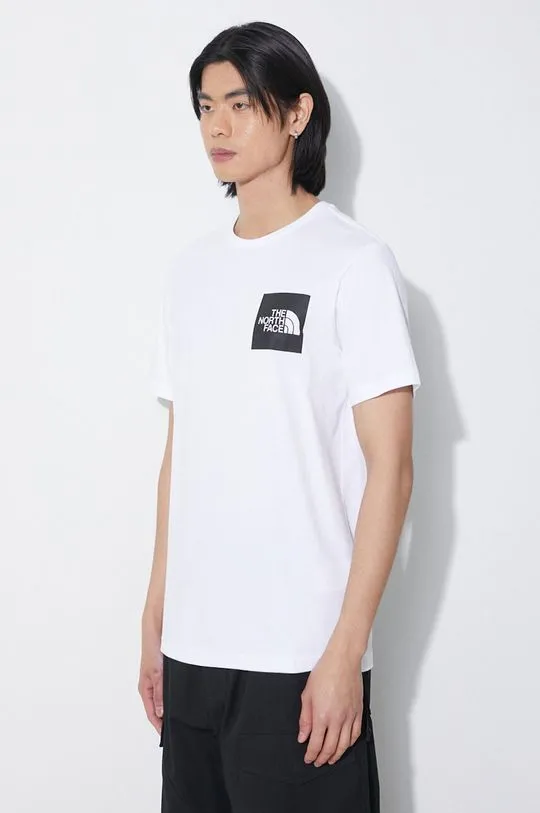 The North Face cotton t-shirt M S/S Fine Tee men’s white color with a print NF0A87NDFN41