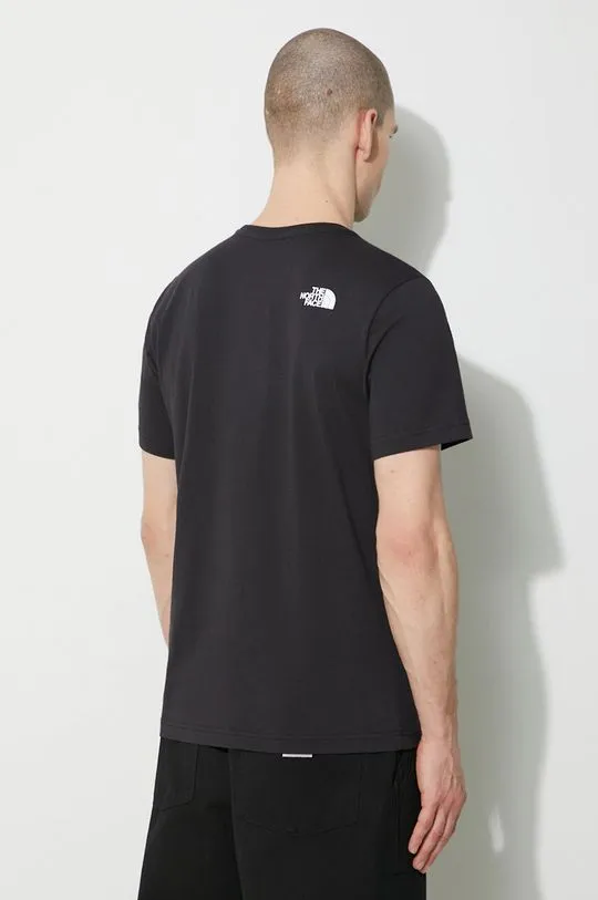 The North Face cotton t-shirt M S/S Never Stop Exploring Tee men’s black color NF0A87NSJK31