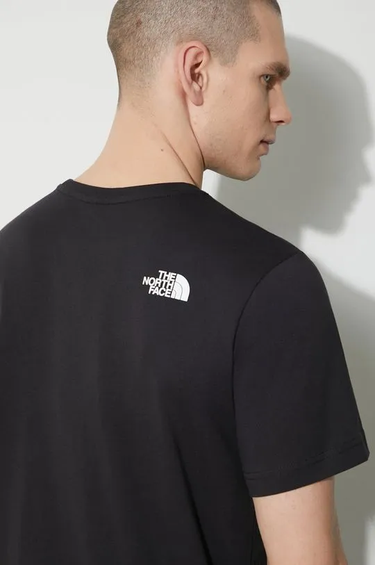 The North Face cotton t-shirt M S/S Never Stop Exploring Tee men’s black color NF0A87NSJK31