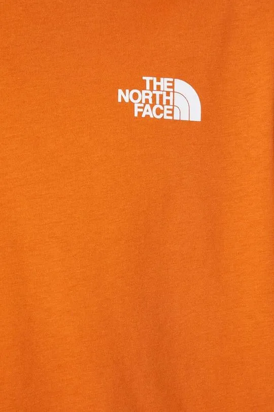 The North Face cotton t-shirt M S/S Redbox Celebration Tee men’s orange color NF0A87NVPCO1