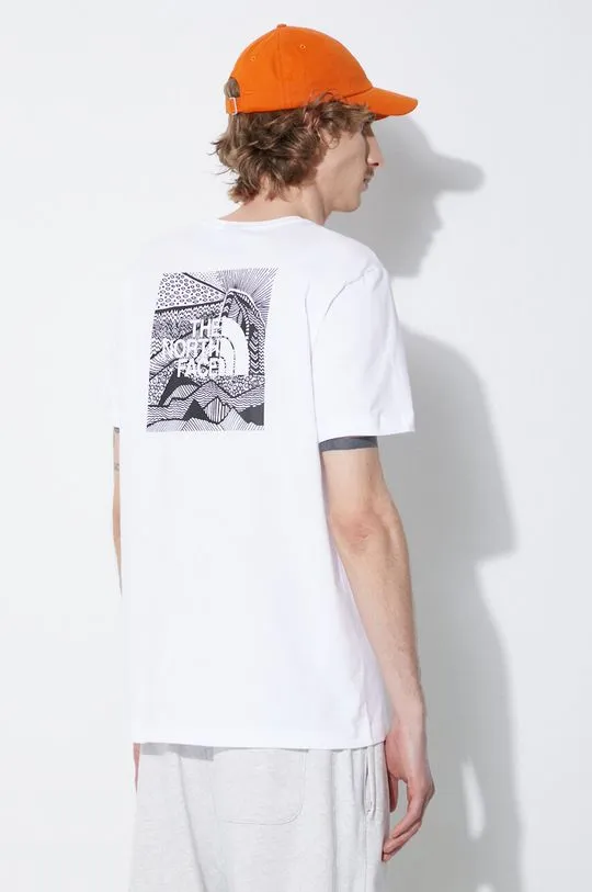 The North Face cotton t-shirt M S/S Redbox Celebration Tee men’s white color NF0A87NVFN41