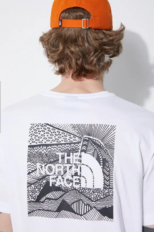 The North Face cotton t-shirt M S/S Redbox Celebration Tee men’s white color NF0A87NVFN41