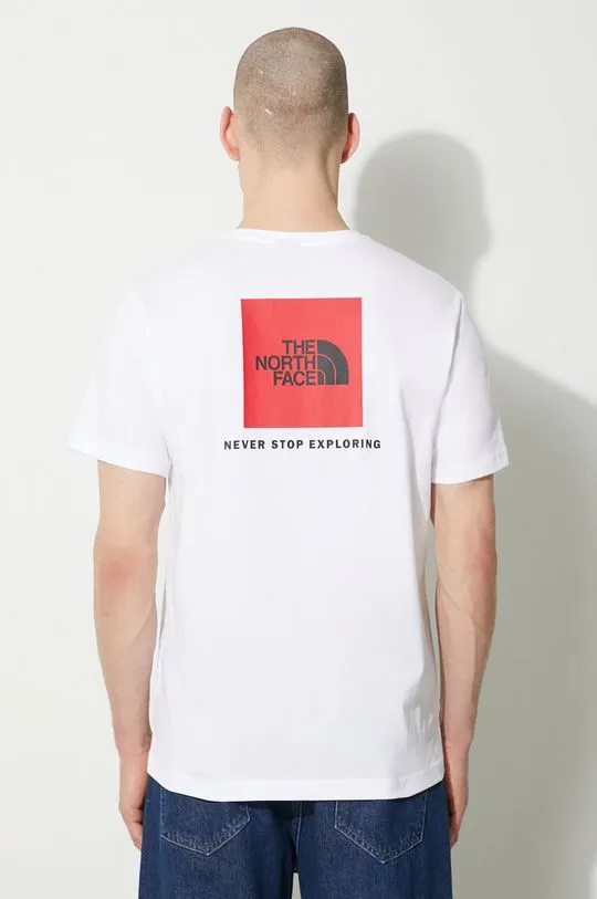 The North Face cotton t-shirt M S/S Redbox Tee men’s white color NF0A87NPFN41