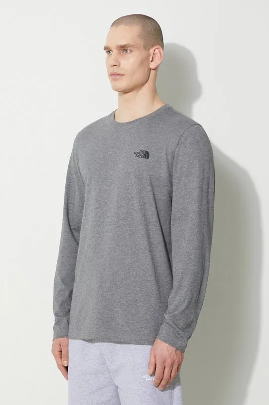 The North Face longsleeve shirt M L/S Simple Dome Tee men’s gray color NF0A87QNDYY1