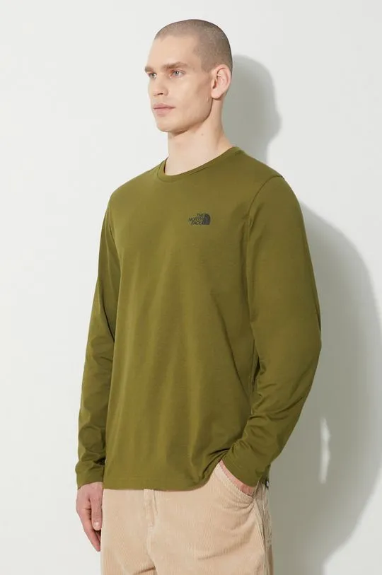 The North Face longsleeve shirt M L/S Simple Dome Tee men’s green color NF0A87QNPIB1