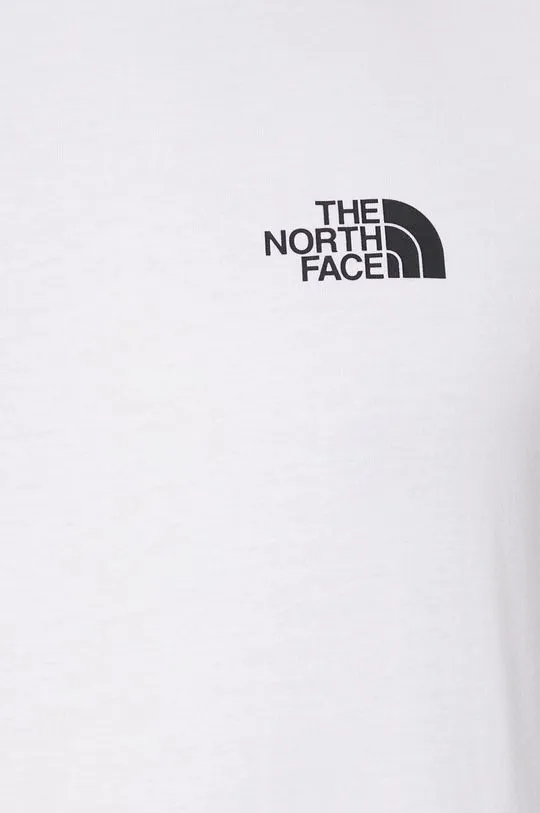 The North Face longsleeve shirt M L/S Simple Dome Tee men’s white color NF0A87QNFN41