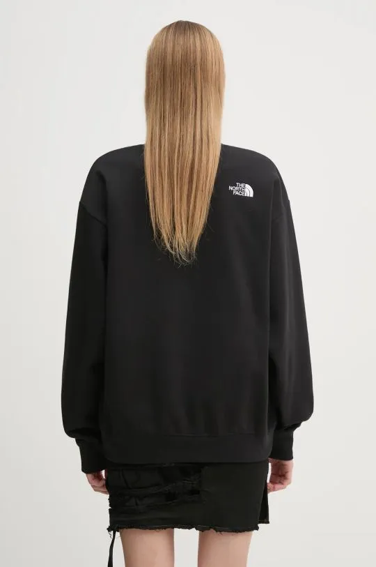 The North Face sweatshirt Essential Crew women's black color NF0A89EPJK31