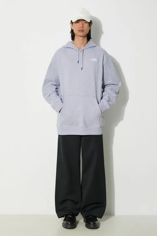 The North Face sweatshirt M Essential Hoodie men's gray color hooded NF0A7ZJ9DYX1